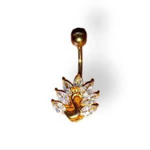 Swan Bellybutton Ring